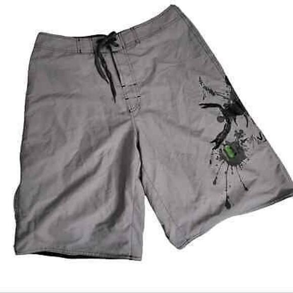 Men’s Light Gray Surf Shorts First Wave Size 32 | Beach & Swim Trunks - Picture 3 of 12